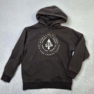 KITH Hoodie Mens Large Espresso Brown Ace Fake Friends Faded Pullover Sweatshirt